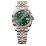 Rolex Oyster Perpetual Datejust Oystersteel and 18 kt Everose gold.
