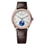 Rolex Cellini Moonphase brown alligator leather strap.